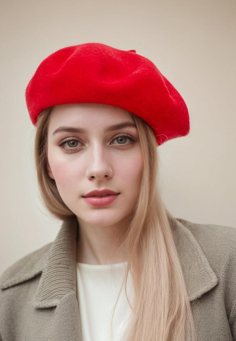 EGANO Women's ​​Beret Hats​​ - French Wool Blend Winter Cap, 70% Wool All-Season Soft ​​Beret Hats for Women​​ (Multi-Color)​ - Image 3